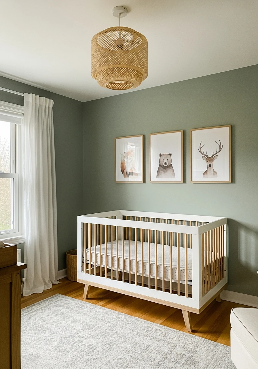Forest Animal Art - 35 Budget-Friendly Ideas for the Perfect Green Nursery