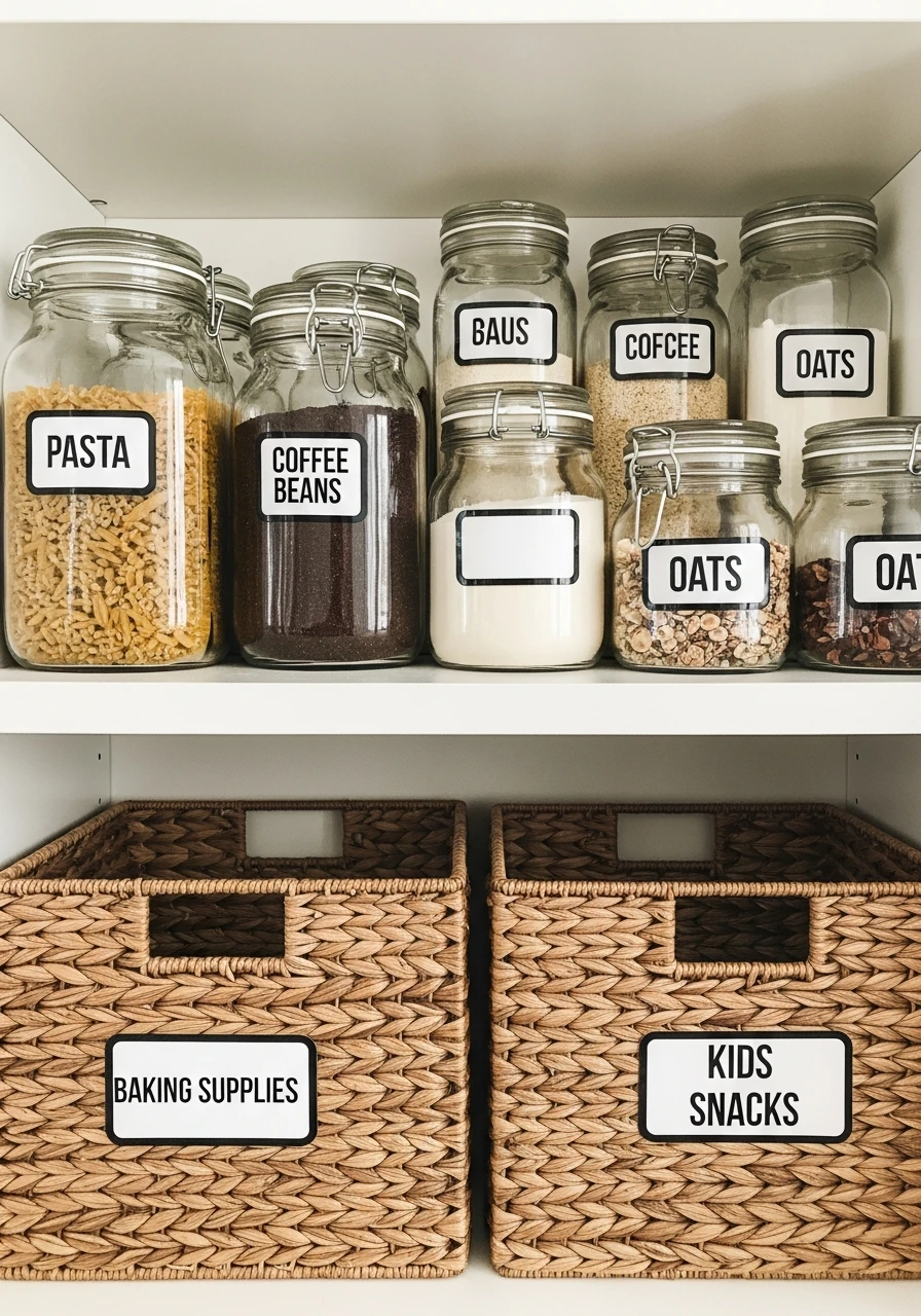 Label Everything Clearly - 50 Smart Kitchen Organization Ideas That Look High-End