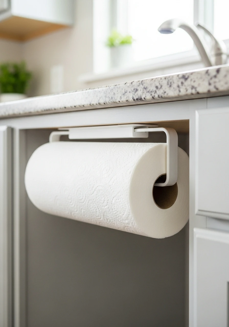 Under-Cabinet Paper Towels - 50 Smart Kitchen Organization Ideas That Look High-End