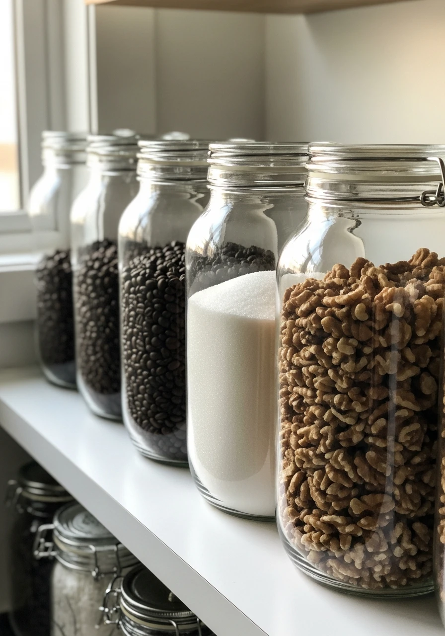 Glass Jars for Bulk Foods - 50 Smart Kitchen Organization Ideas That Look High-End