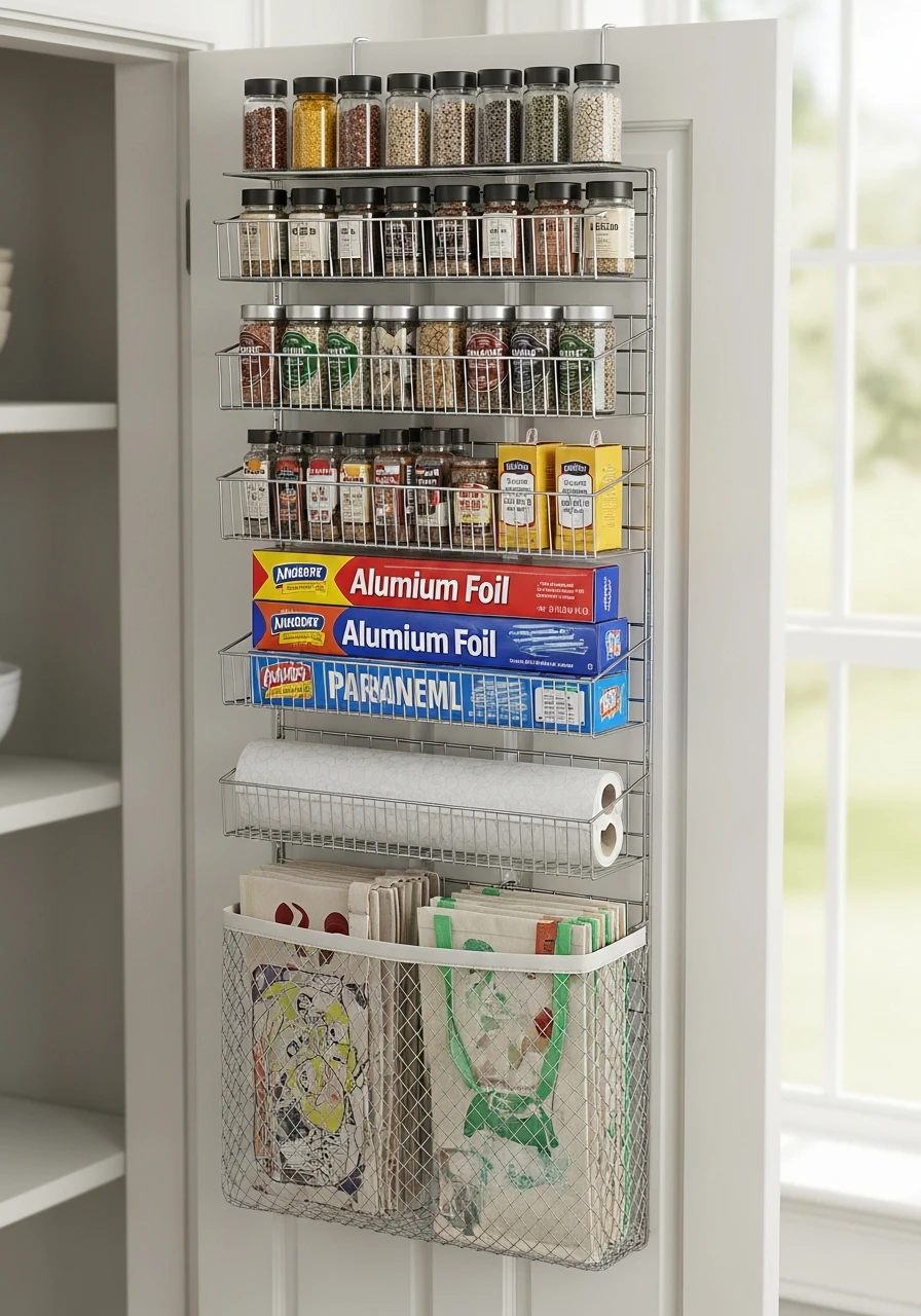Over-the-Door Organizer - 50 Smart Kitchen Organization Ideas That Look High-End