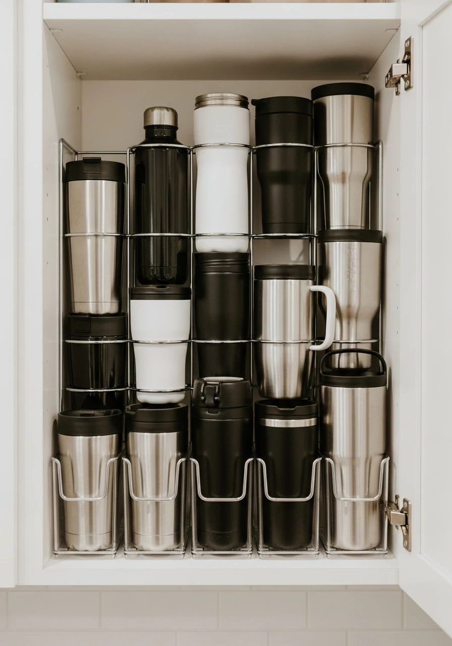 Vertical Bottle Storage - 50 Smart Kitchen Organization Ideas That Look High-End