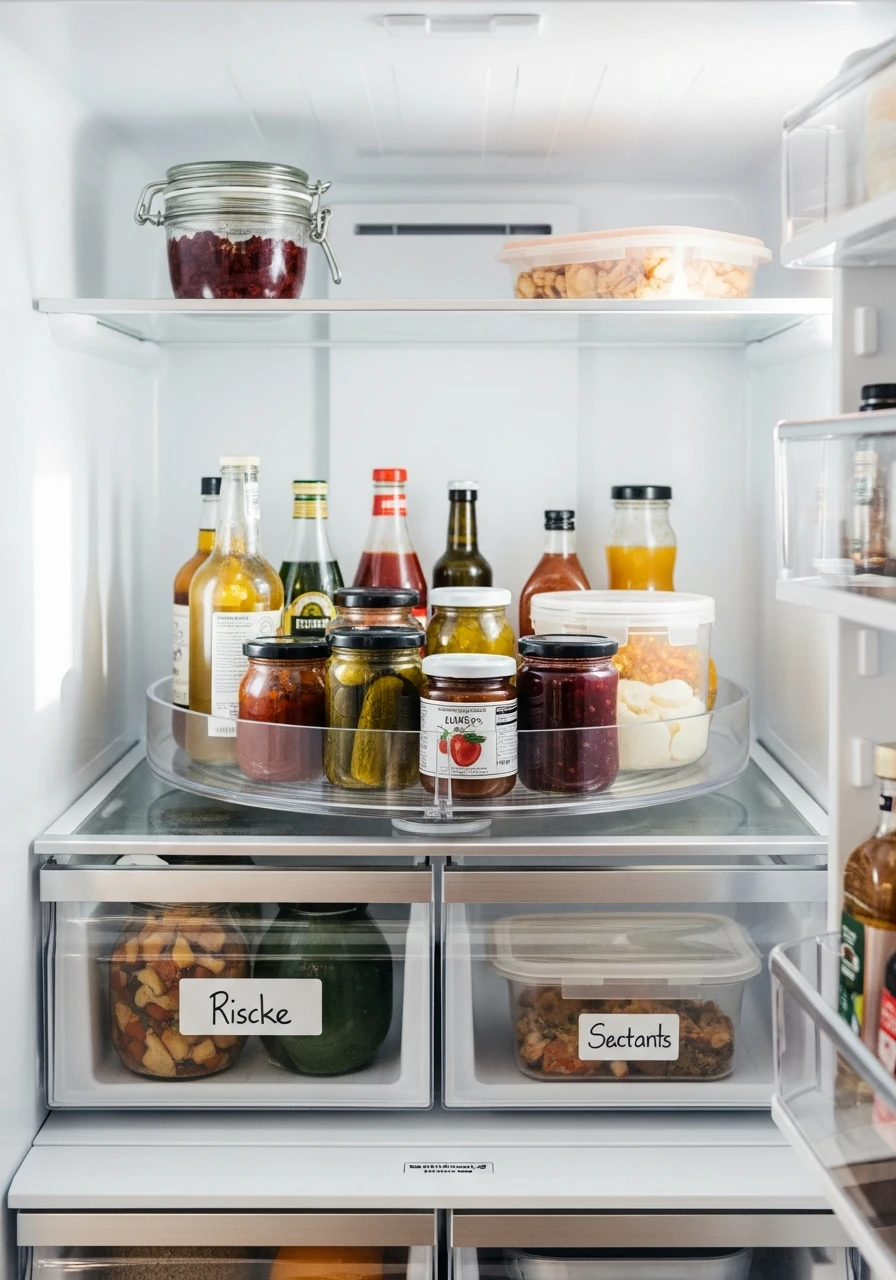 Fridge Turntables - 50 Smart Kitchen Organization Ideas That Look High-End