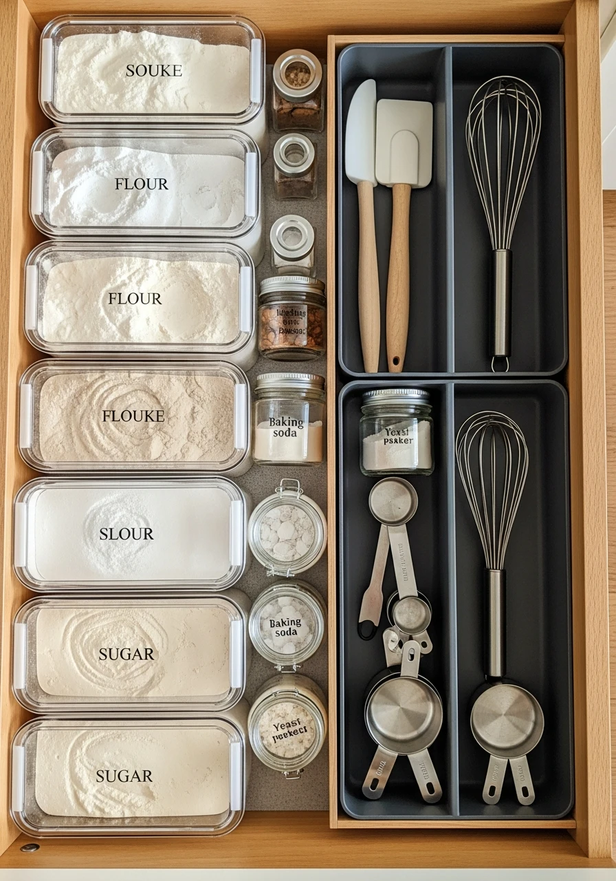 Baking Supply Zone - 50 Smart Kitchen Organization Ideas That Look High-End