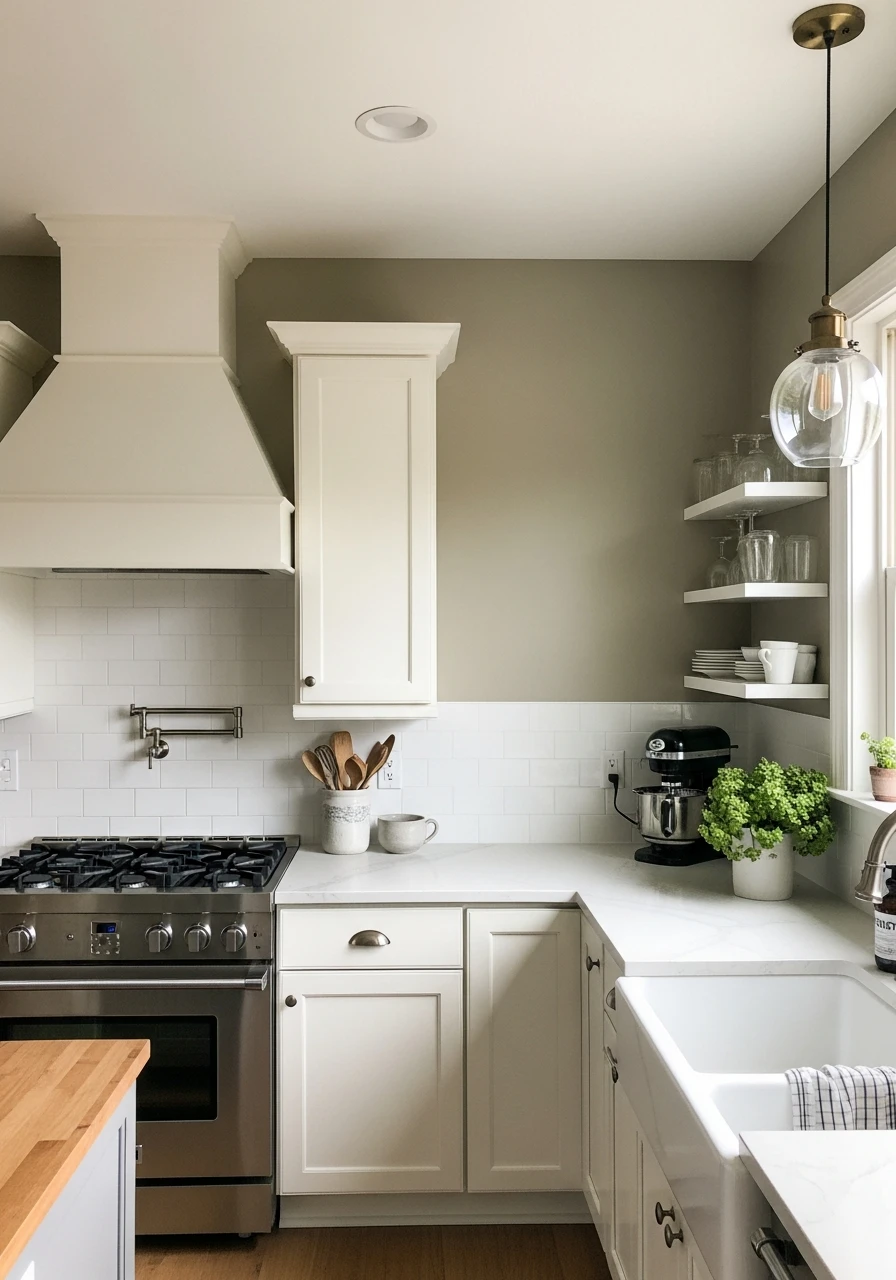 Universal Khaki New Neutral - 45 Kitchen Paint Colors for a High-End Look on a Budget