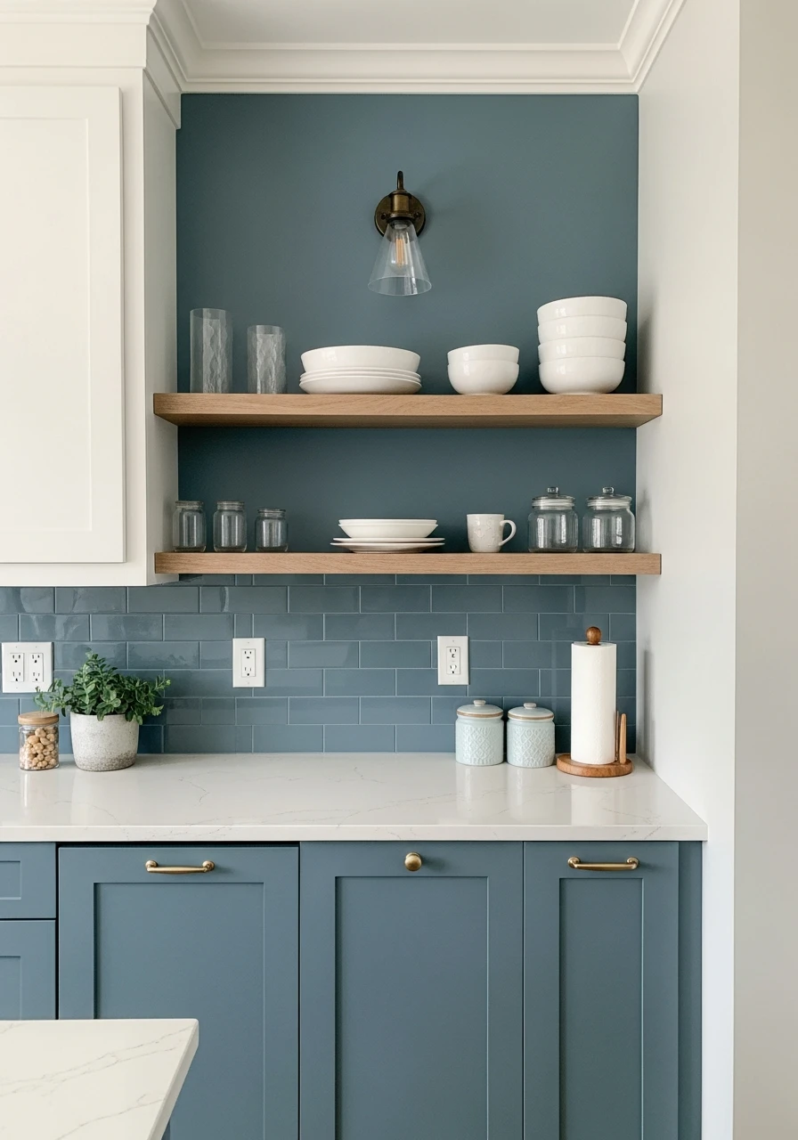 Dusty Blue Soft Modern - 45 Kitchen Paint Colors for a High-End Look on a Budget