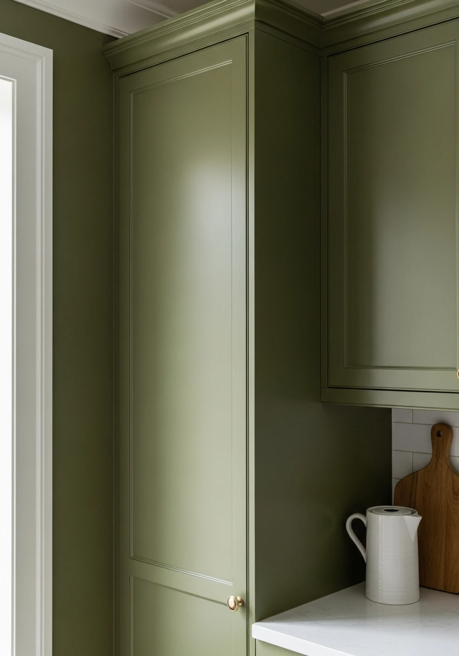 Olive Colour Earthy Sophistication - 45 Kitchen Paint Colors for a High-End Look on a Budget