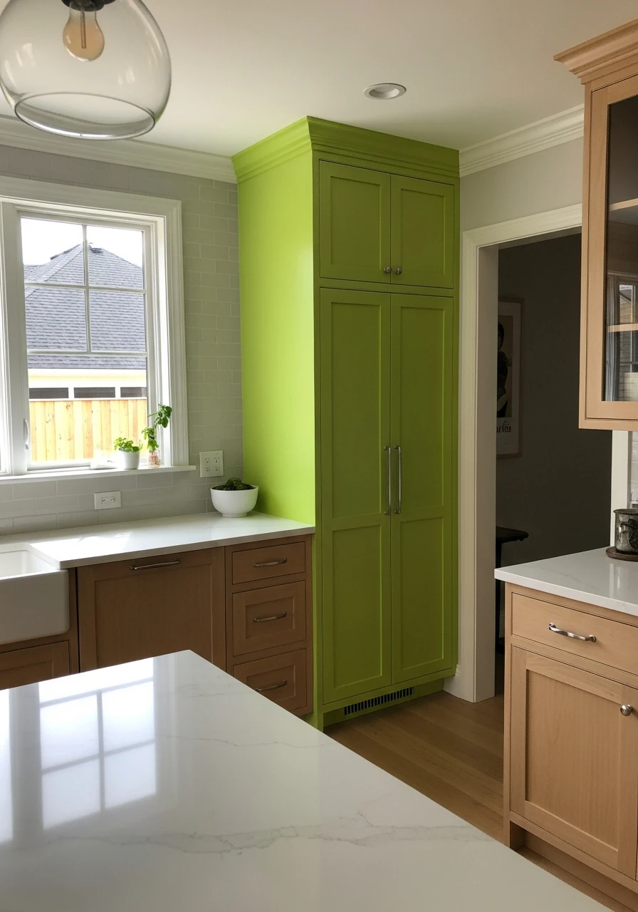 New Lime Dramatic Flair - 45 Kitchen Paint Colors for a High-End Look on a Budget
