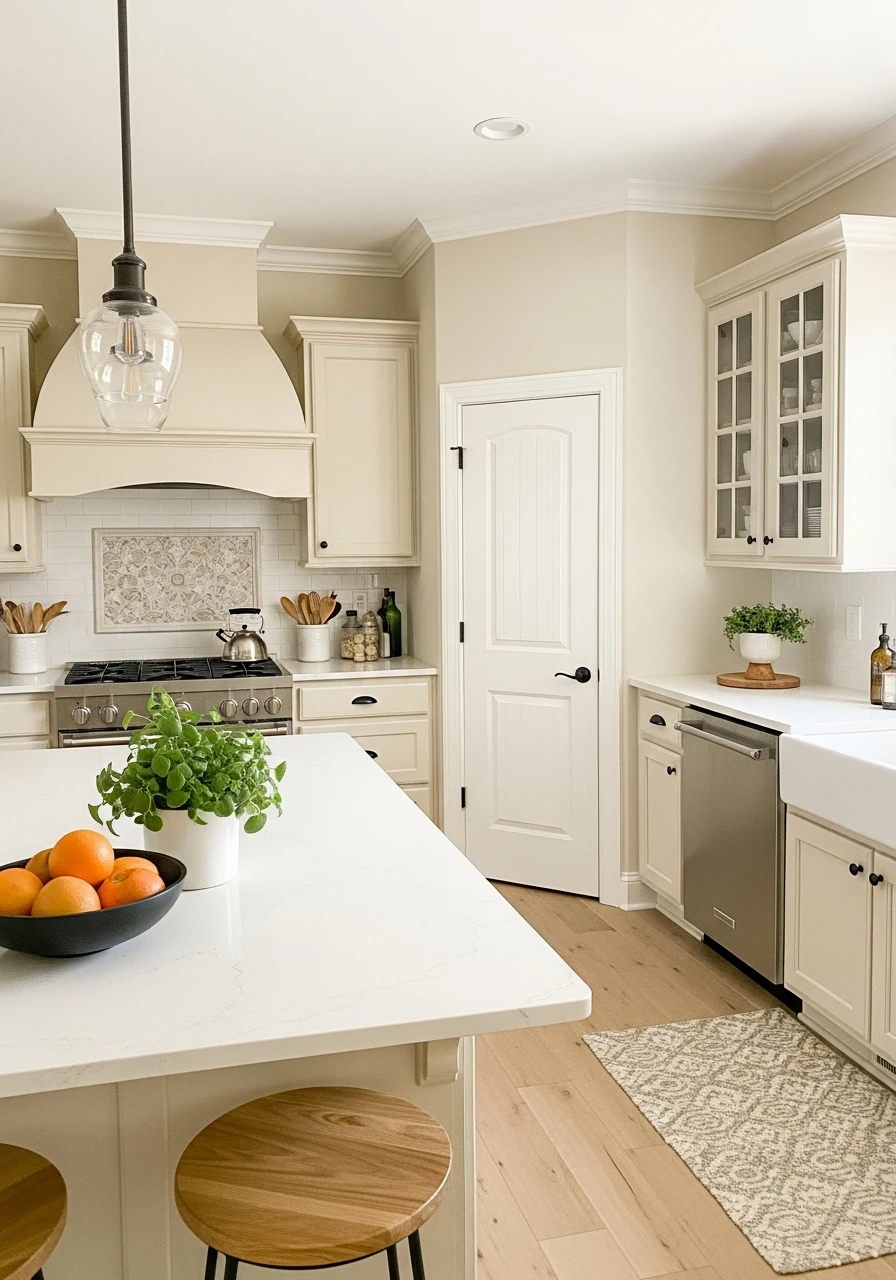 Rich Cream Warm Bright - 45 Kitchen Paint Colors for a High-End Look on a Budget