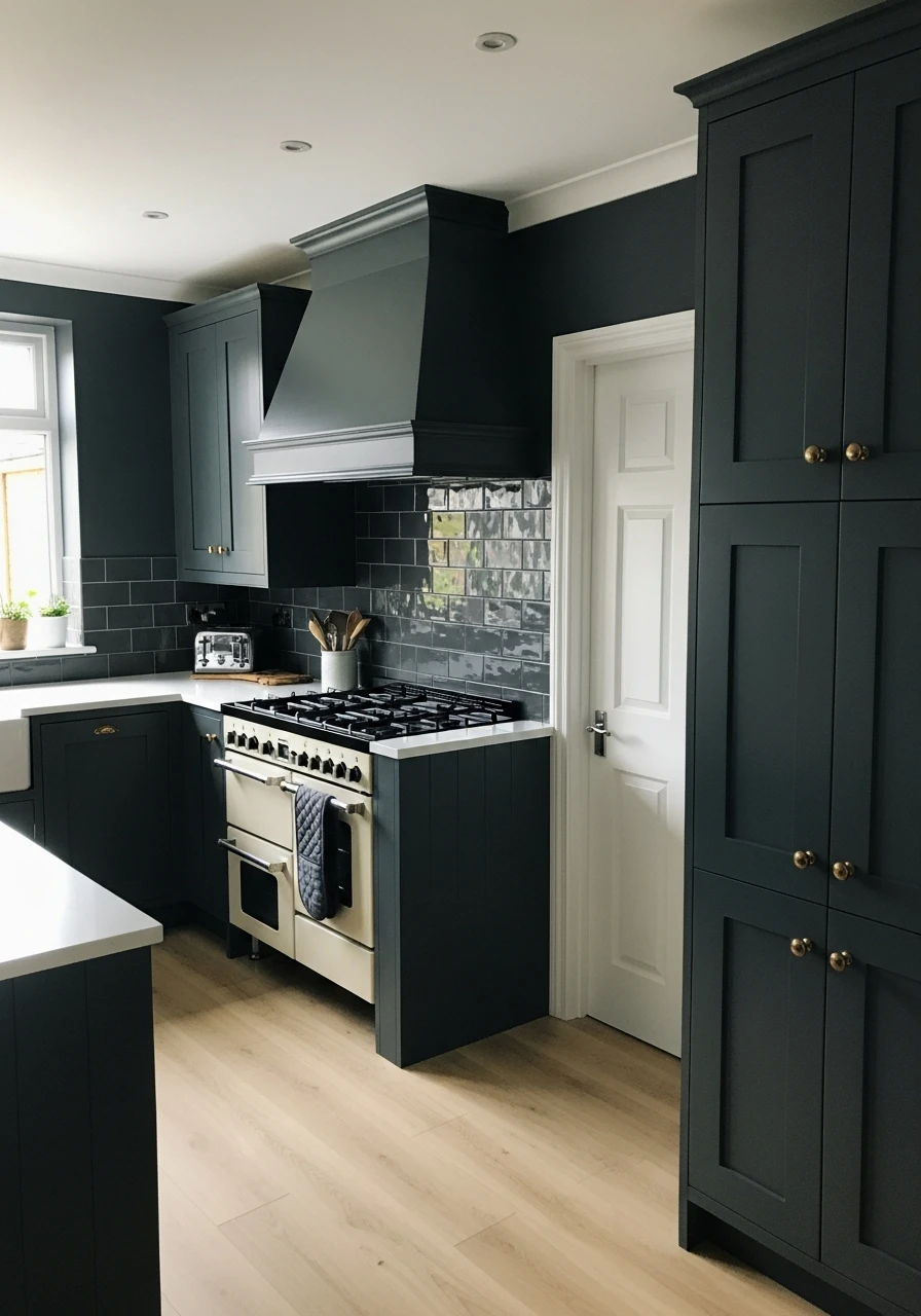 Charcoal Grey Bold Contrast - 45 Kitchen Paint Colors for a High-End Look on a Budget