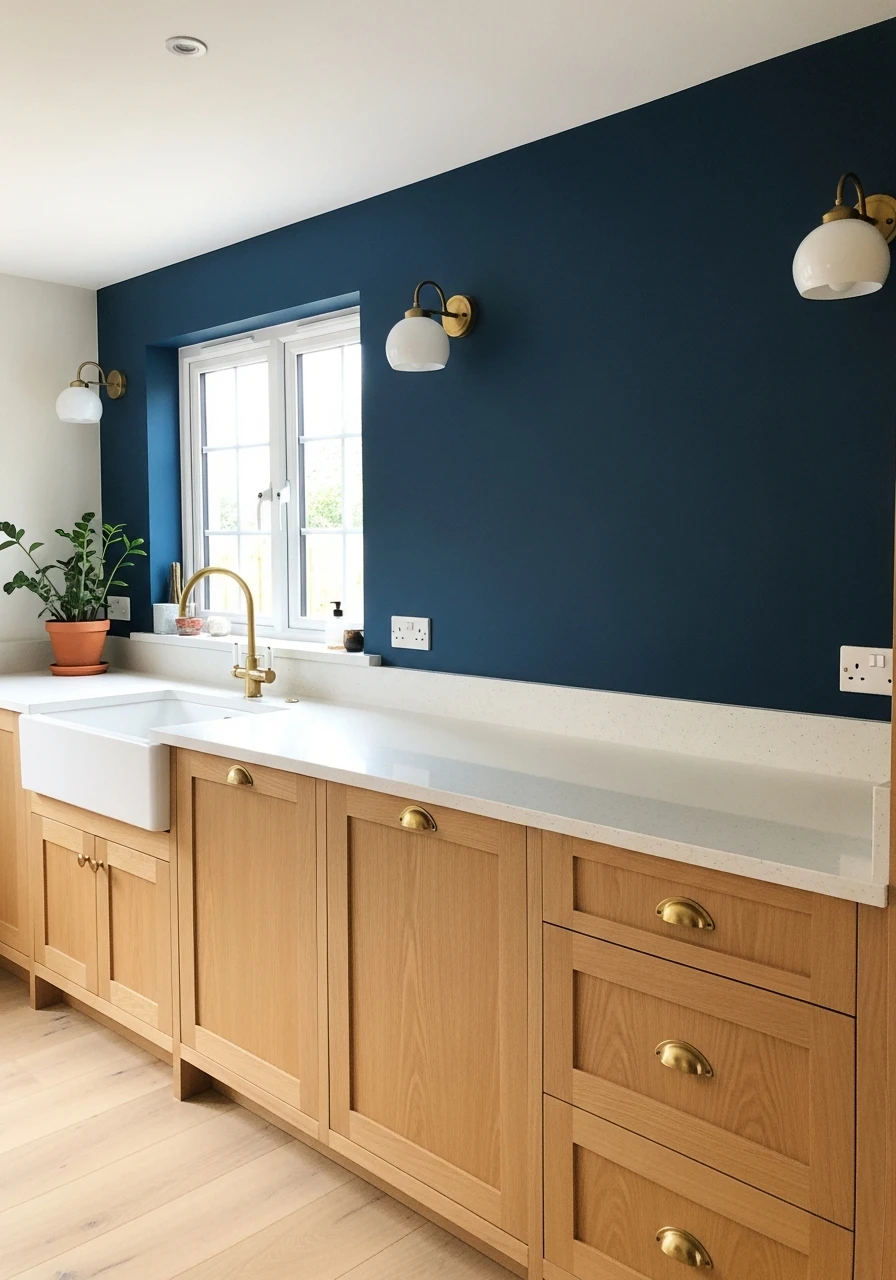 Navy Accent Walls Depth - 45 Kitchen Paint Colors for a High-End Look on a Budget
