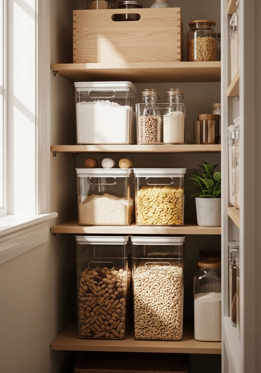 Stackable Storage Containers - 50 Genius Kitchen Storage Ideas That Look High-End (On a Budget!)