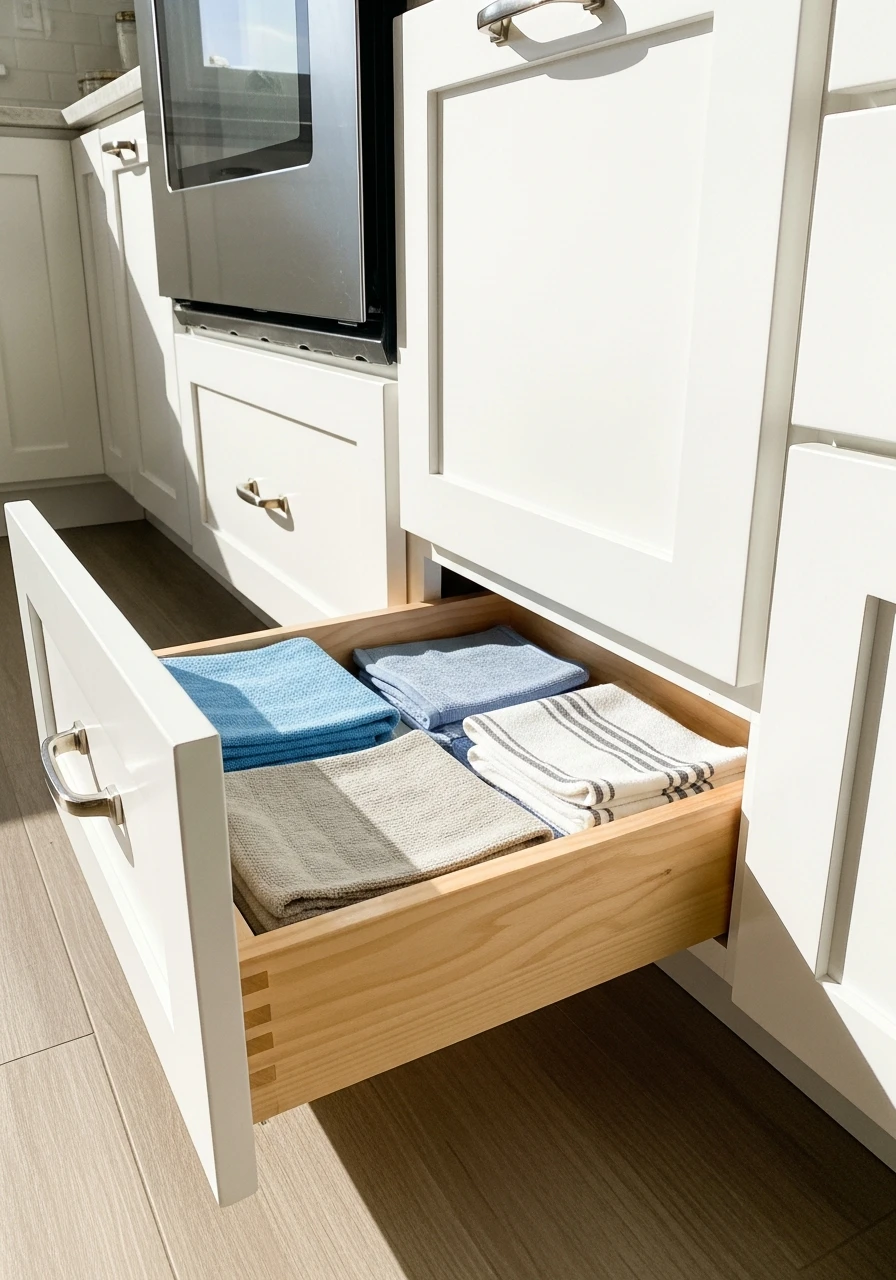 Toe-Kick Drawer Storage - 50 Genius Kitchen Storage Ideas That Look High-End (On a Budget!)