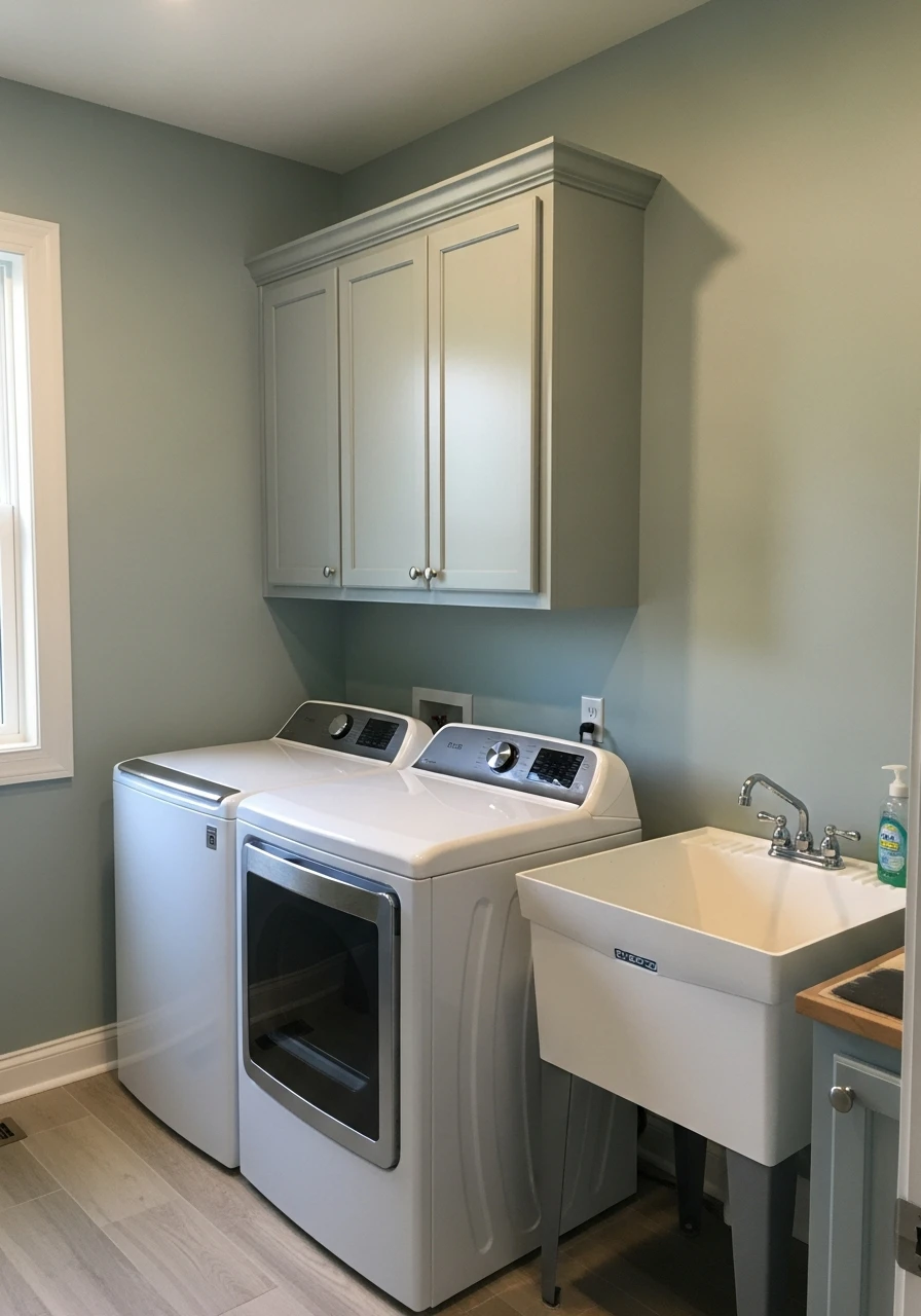 Smoky Jade Blue-Green - The Best Laundry Room Paint Colors for a High-End Look (On a Budget!)