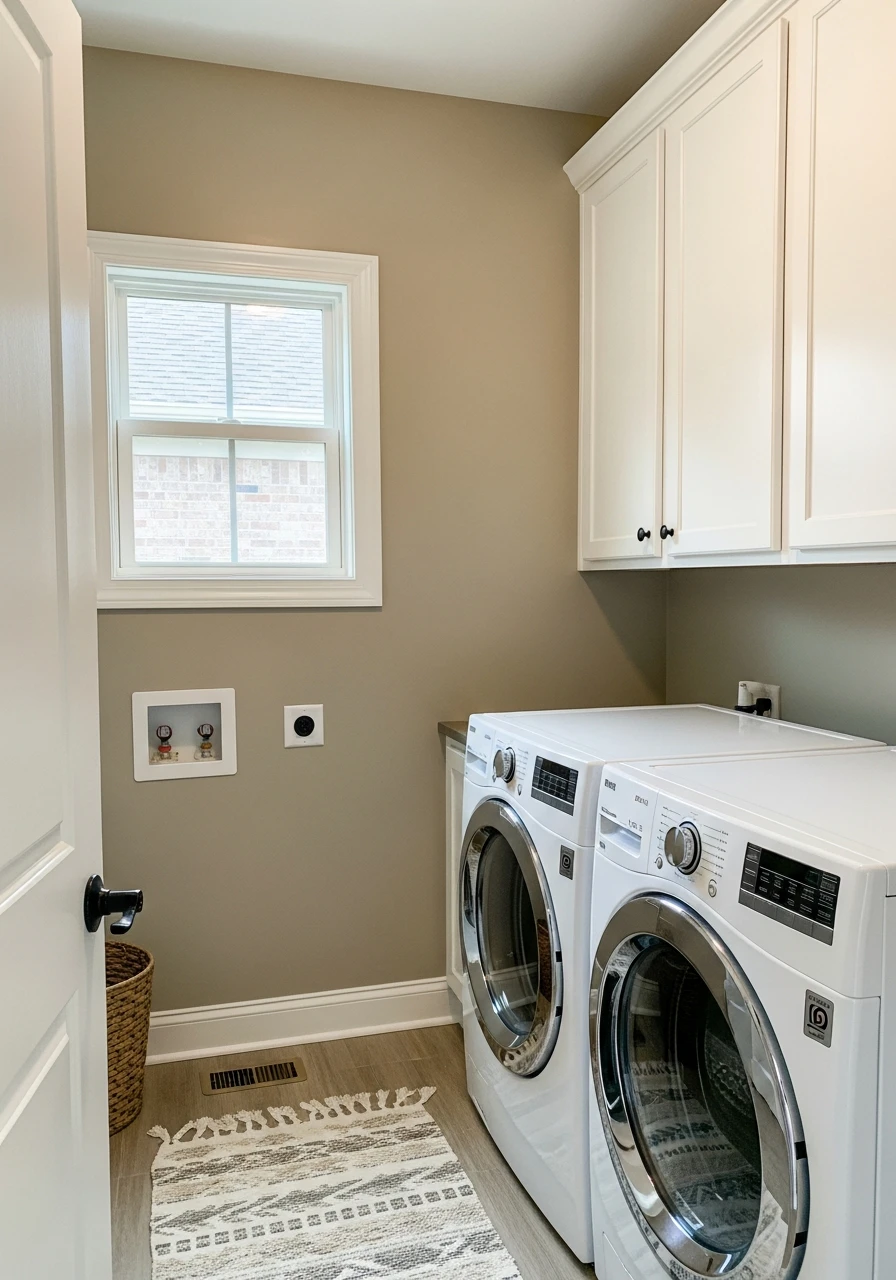Mushroom Beige Cozy Elegance - The Best Laundry Room Paint Colors for a High-End Look (On a Budget!)
