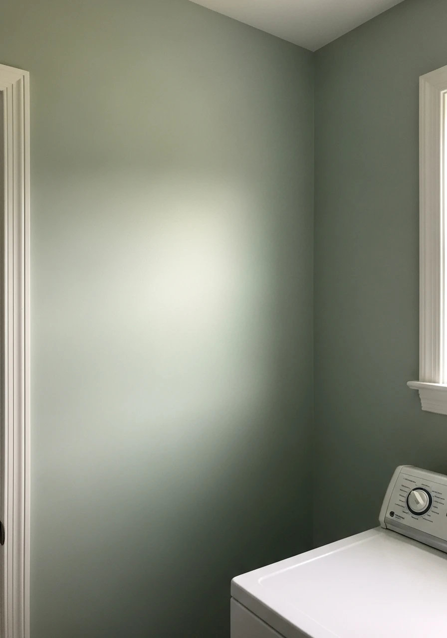Calm Sage Green Serene - The Best Laundry Room Paint Colors for a High-End Look (On a Budget!)