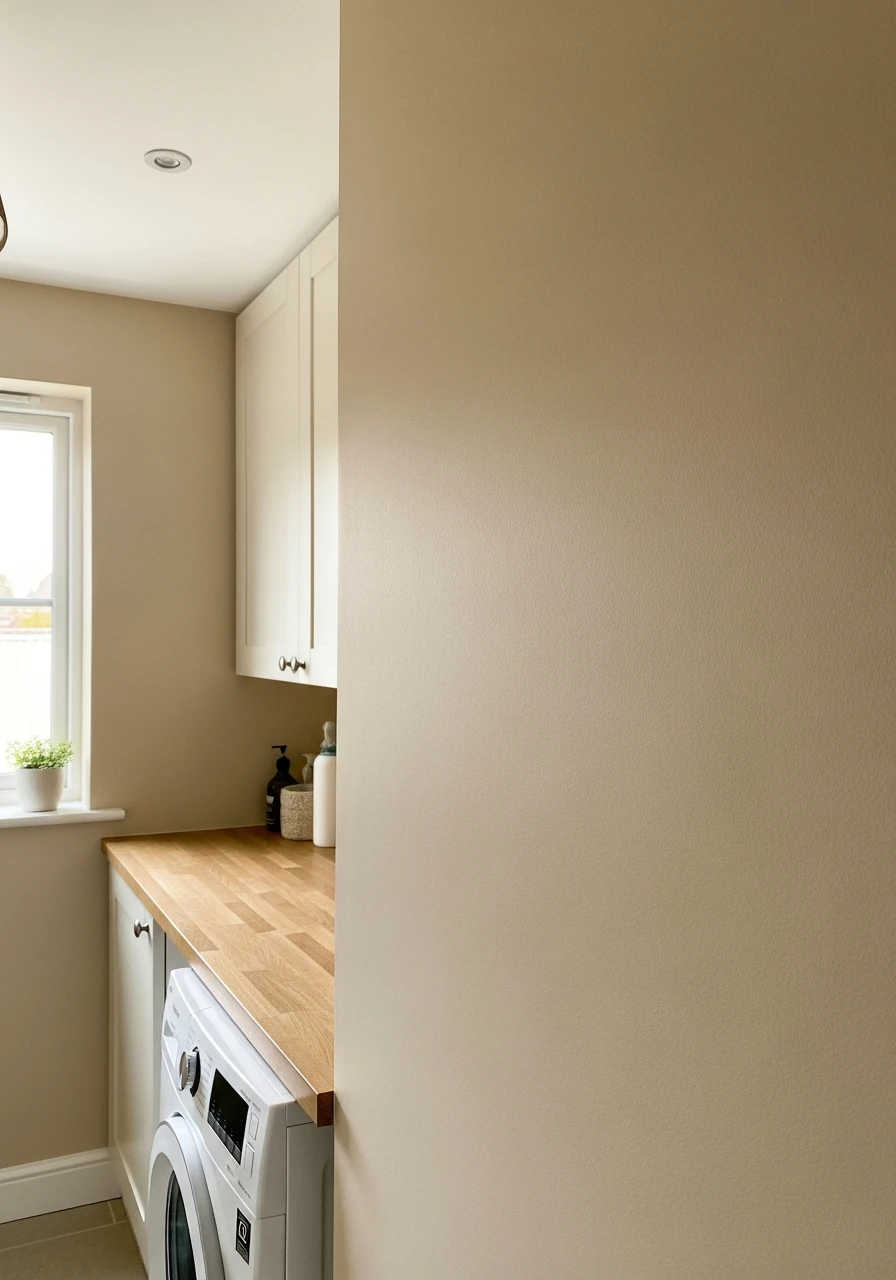 Warm Stone Beige Cozy - The Best Laundry Room Paint Colors for a High-End Look (On a Budget!)