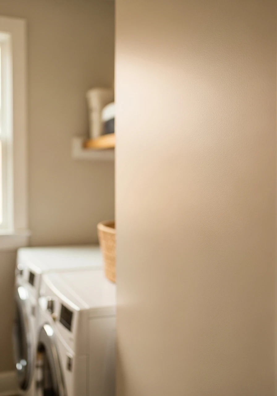 Beige Neutral Walls Warmth - The Best Laundry Room Paint Colors for a High-End Look (On a Budget!)