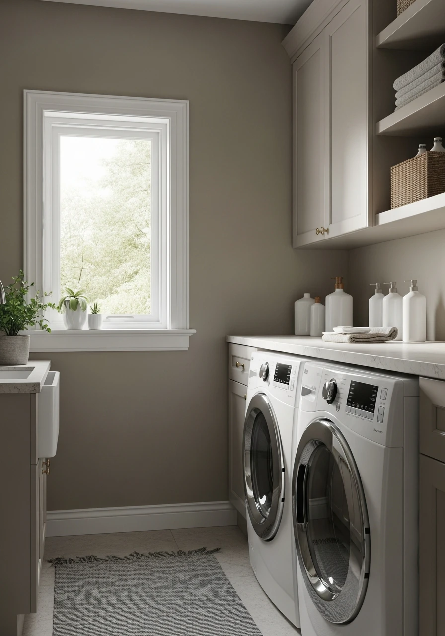 Taupe for Subtle Depth - The Best Laundry Room Paint Colors for a High-End Look (On a Budget!)