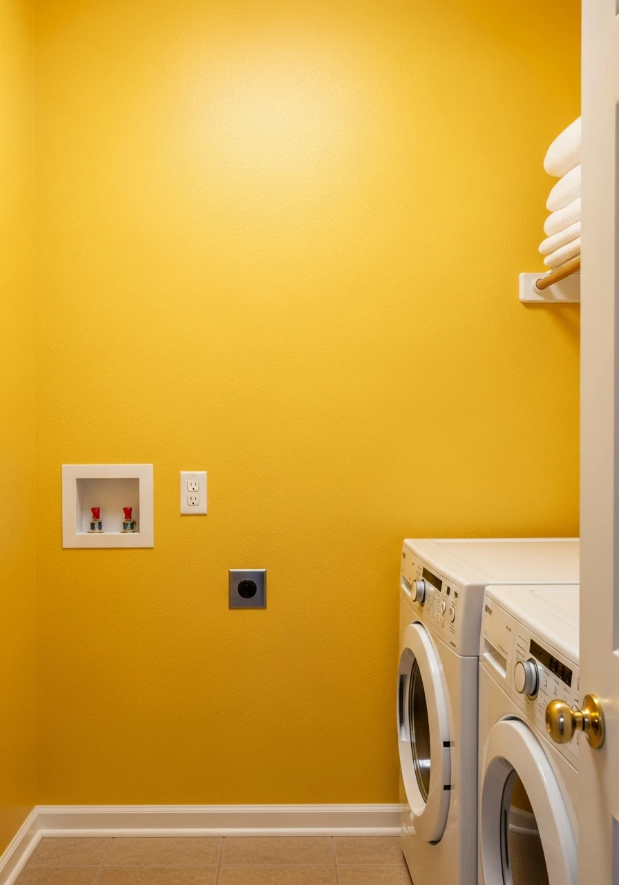 Bright Yellow Cheerful Energy - The Best Laundry Room Paint Colors for a High-End Look (On a Budget!)