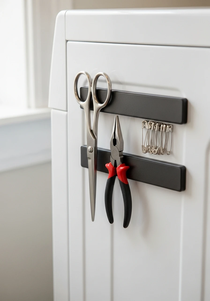 Magnetic Strips For Tools - 45 Smart Laundry Room Storage Ideas That Look High-End