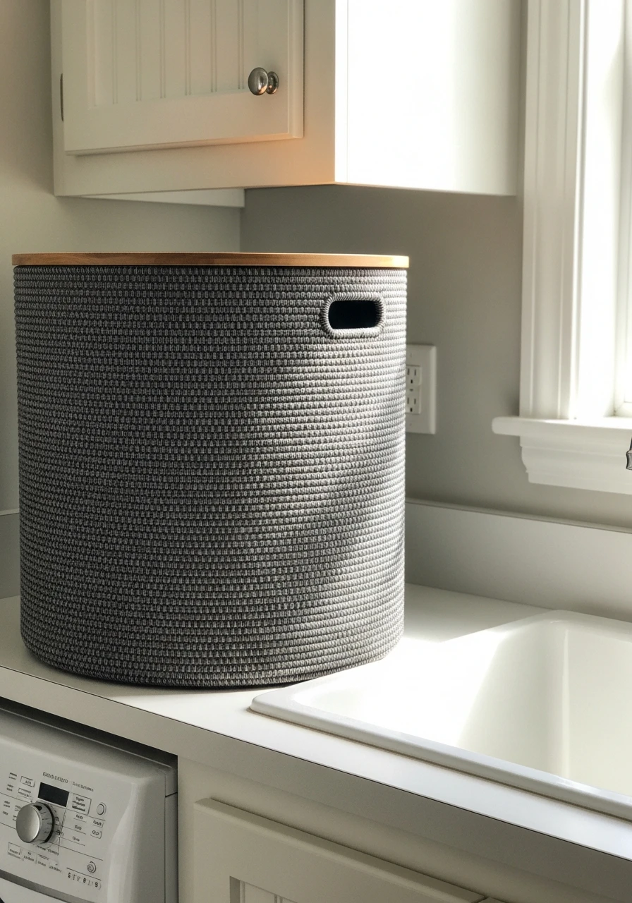 Decorative Pet Supply Bin - 45 Smart Laundry Room Storage Ideas That Look High-End