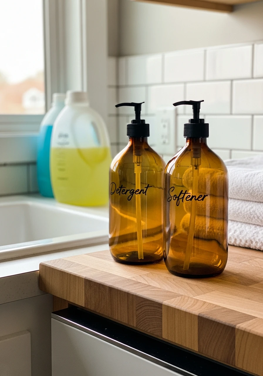 Pump Bottles For Detergent - 45 Smart Laundry Room Storage Ideas That Look High-End