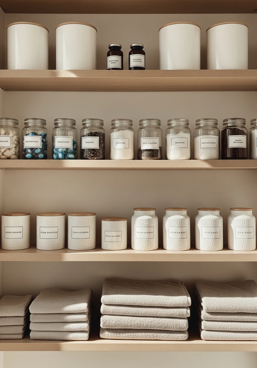 Open Shelving Display - 45 Smart Laundry Room Storage Ideas That Look High-End