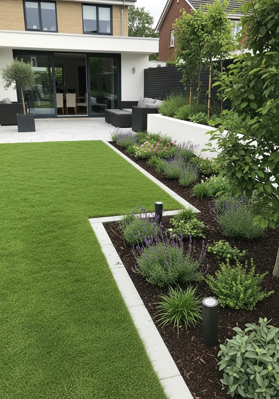 Borderless Lawn Edges - 50 Modern Garden Ideas to Create Your Dream Outdoor Space