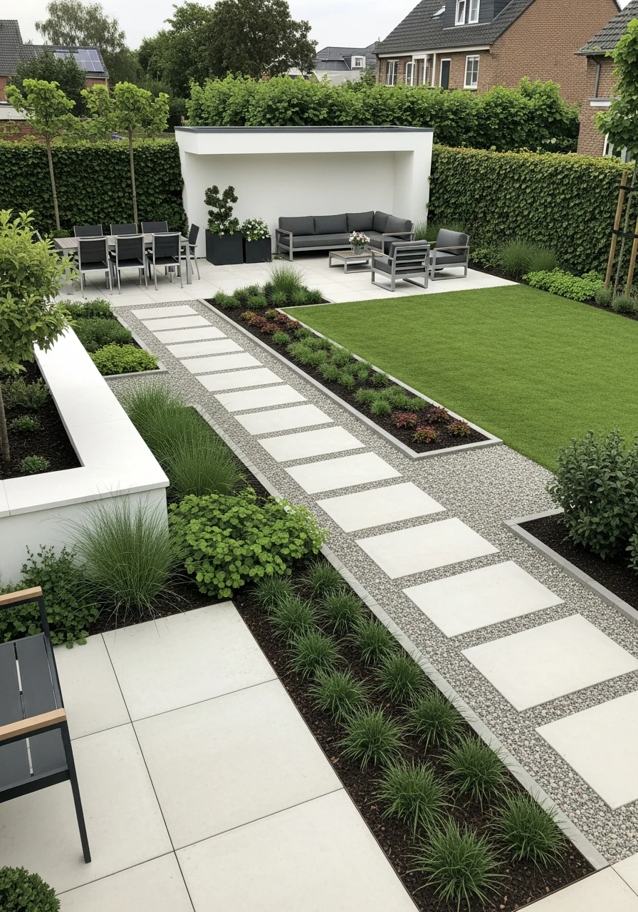 Linear Garden Layouts - 50 Modern Garden Ideas to Create Your Dream Outdoor Space
