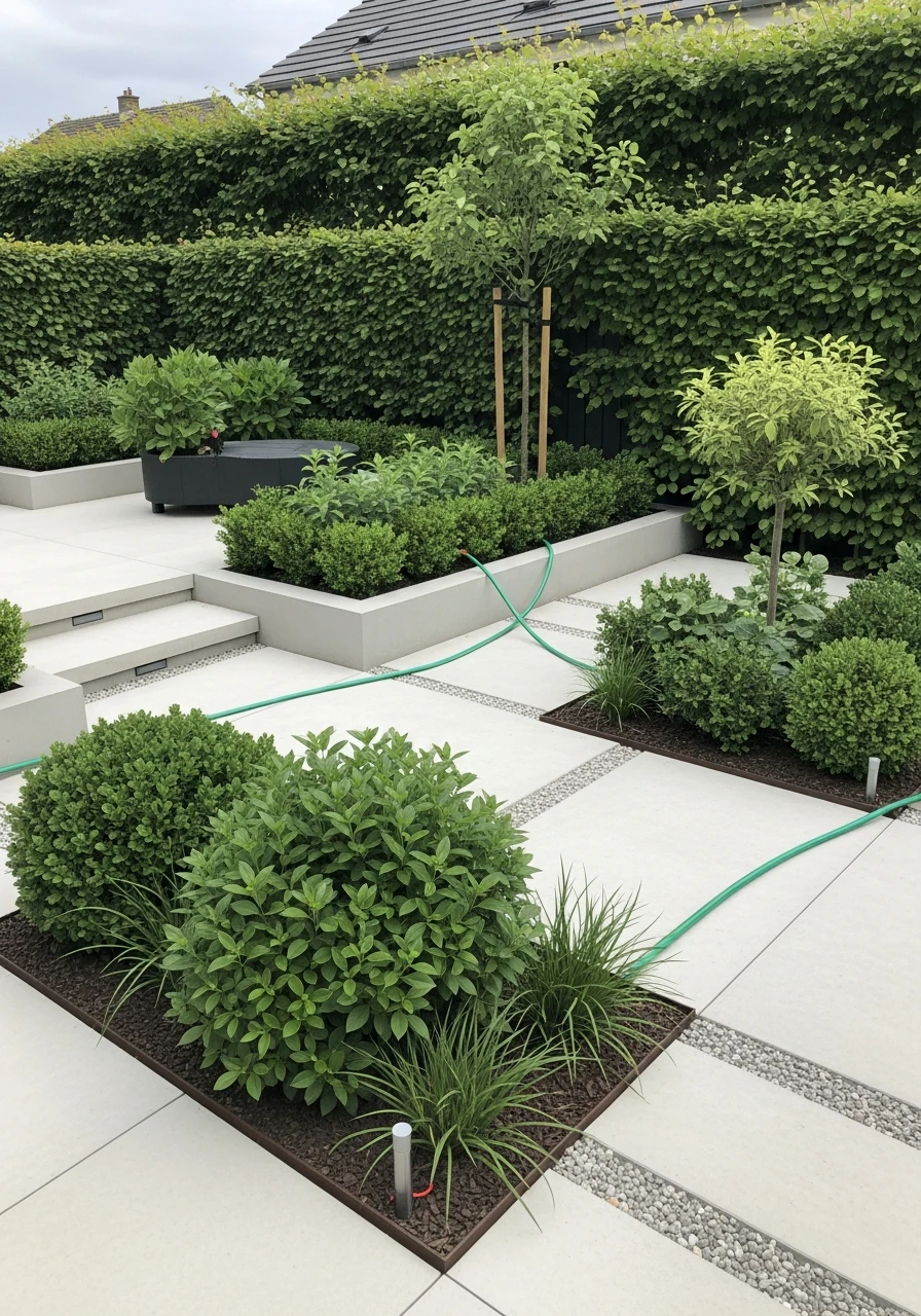 Integrated Irrigation - 50 Modern Garden Ideas to Create Your Dream Outdoor Space