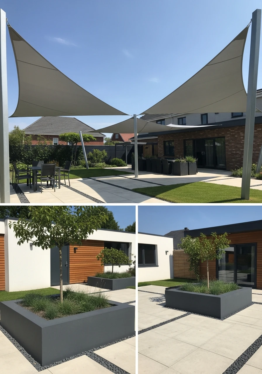 Shade Sails & Canopies - 50 Modern Garden Ideas to Create Your Dream Outdoor Space