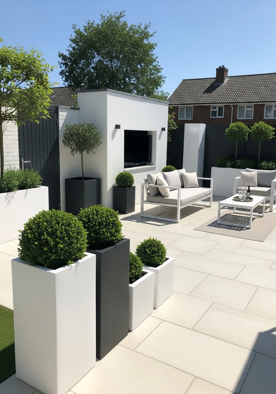 Neutral Color Palette - 50 Modern Garden Ideas to Create Your Dream Outdoor Space