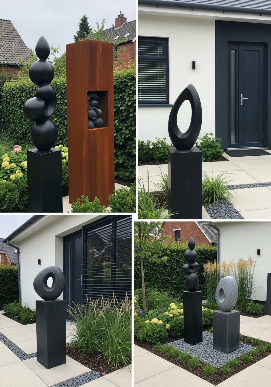 Outdoor Art Sculptures - 50 Modern Garden Ideas to Create Your Dream Outdoor Space