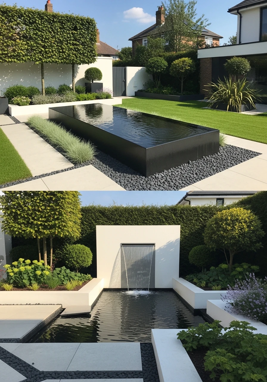 Modern Water Features - 50 Modern Garden Ideas to Create Your Dream Outdoor Space