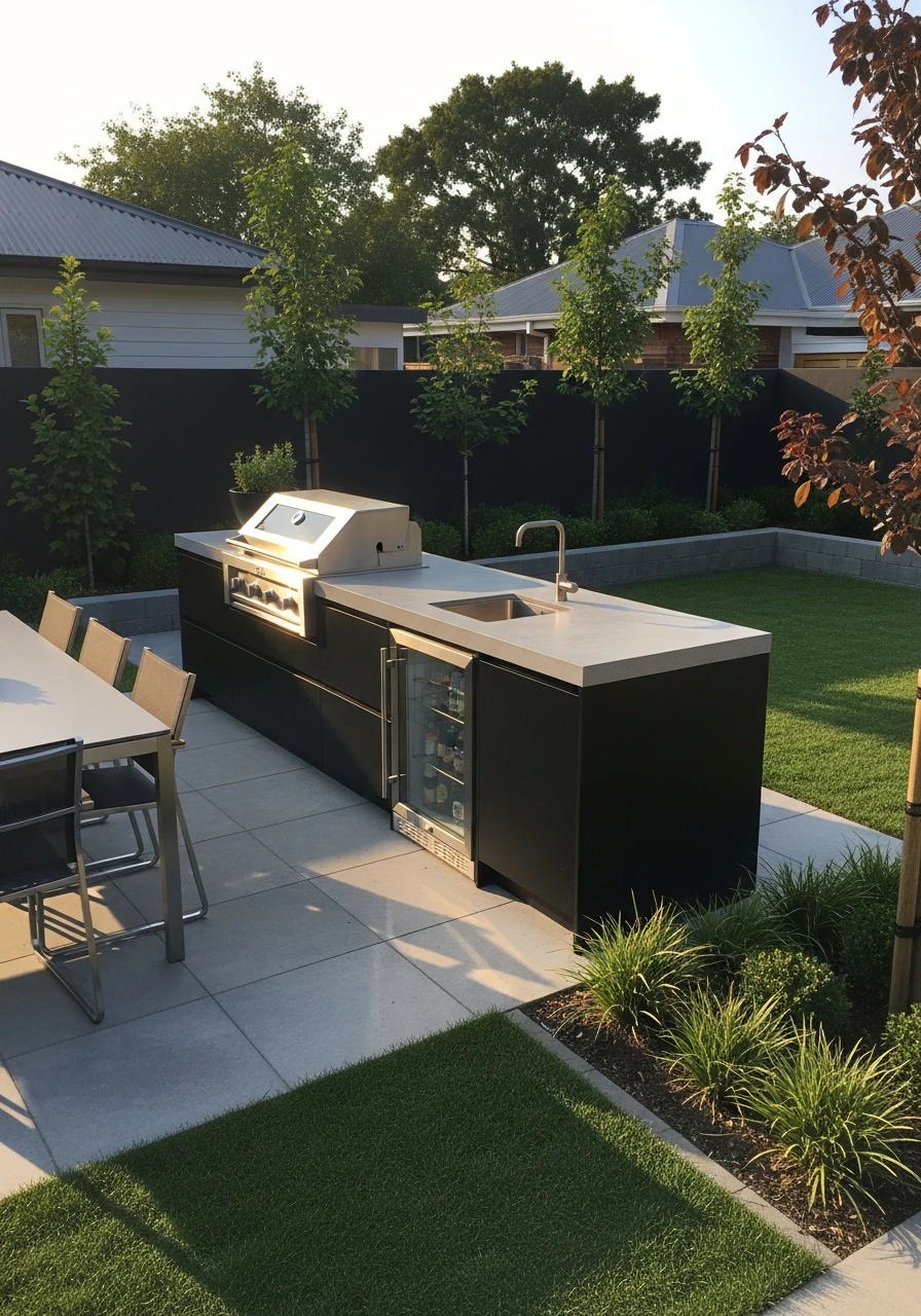 Sleek Outdoor Kitchens - 50 Modern Garden Ideas to Create Your Dream Outdoor Space