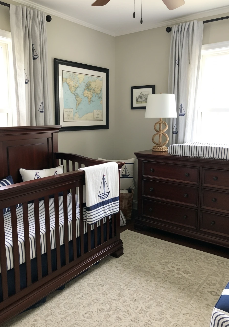 Dark Wood Nursery Furniture - 30 Simple Nautical Nursery Ideas That Look Expensive