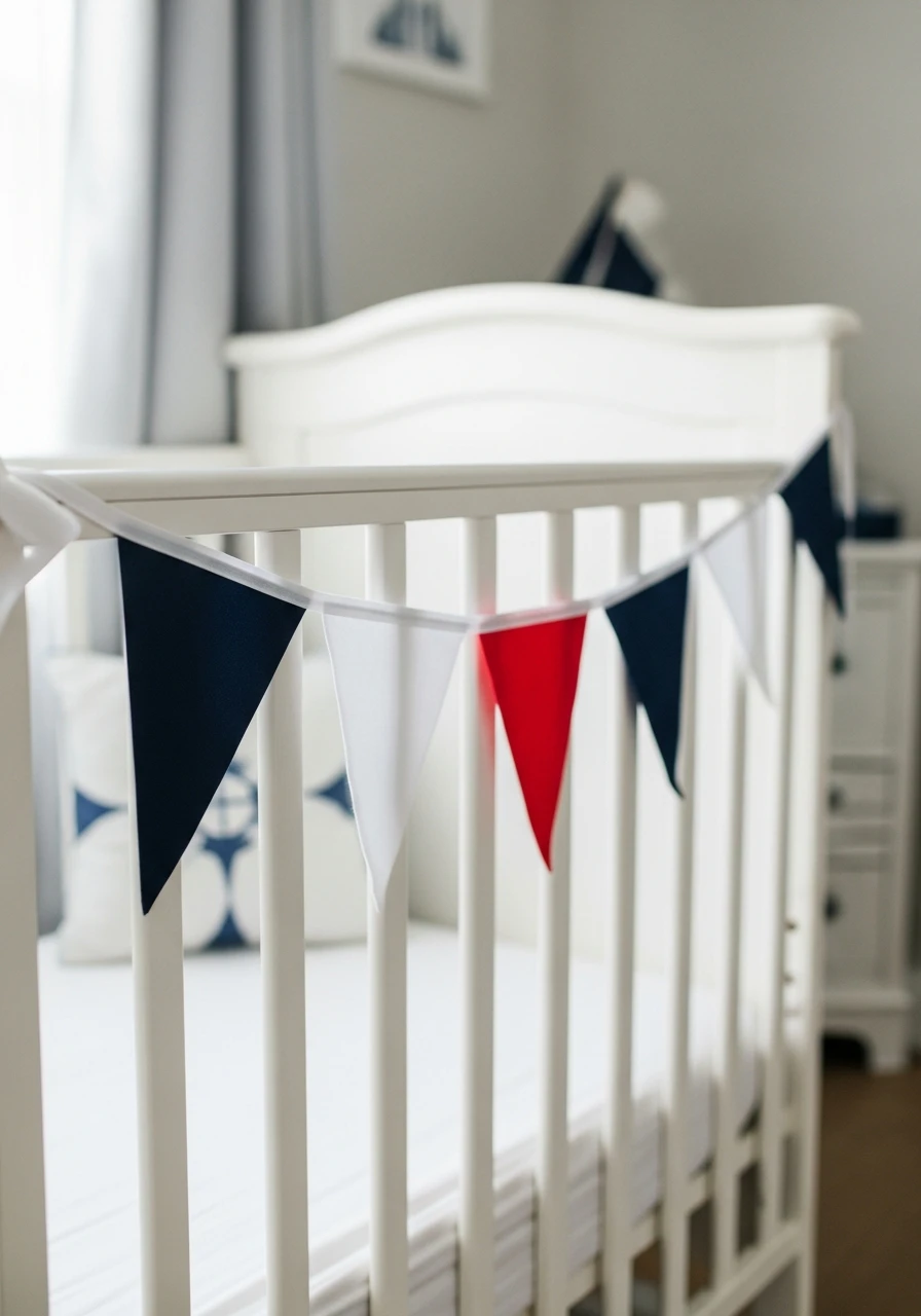Nautical Pennant Flags - 30 Simple Nautical Nursery Ideas That Look Expensive