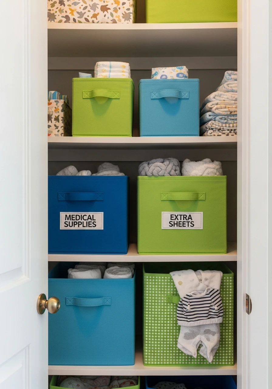 Color Code Your Bins - 30 Genius Nursery Closet Ideas That Look High-End On A Budget