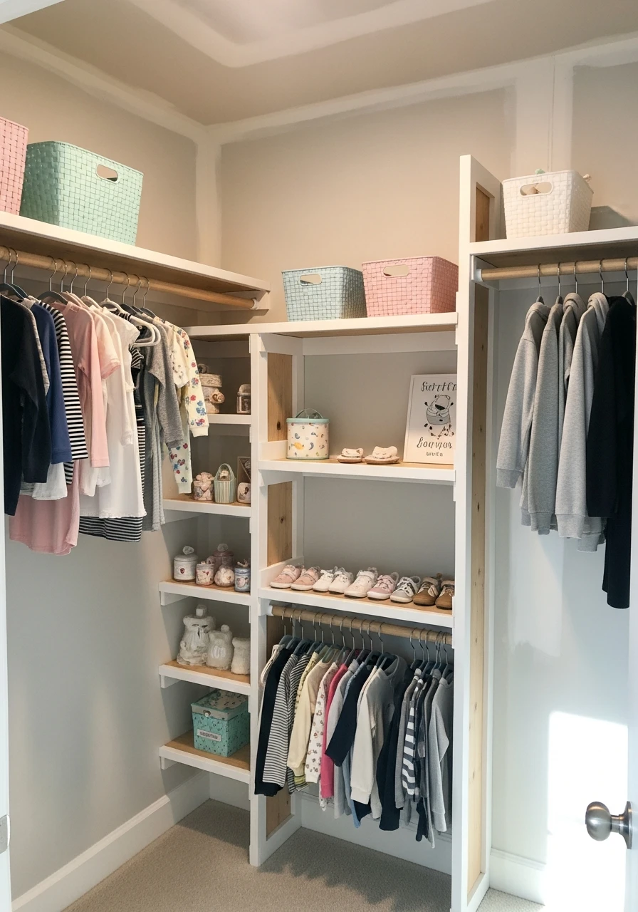 Fake A Custom Nursery Closet - 30 Genius Nursery Closet Ideas That Look High-End On A Budget