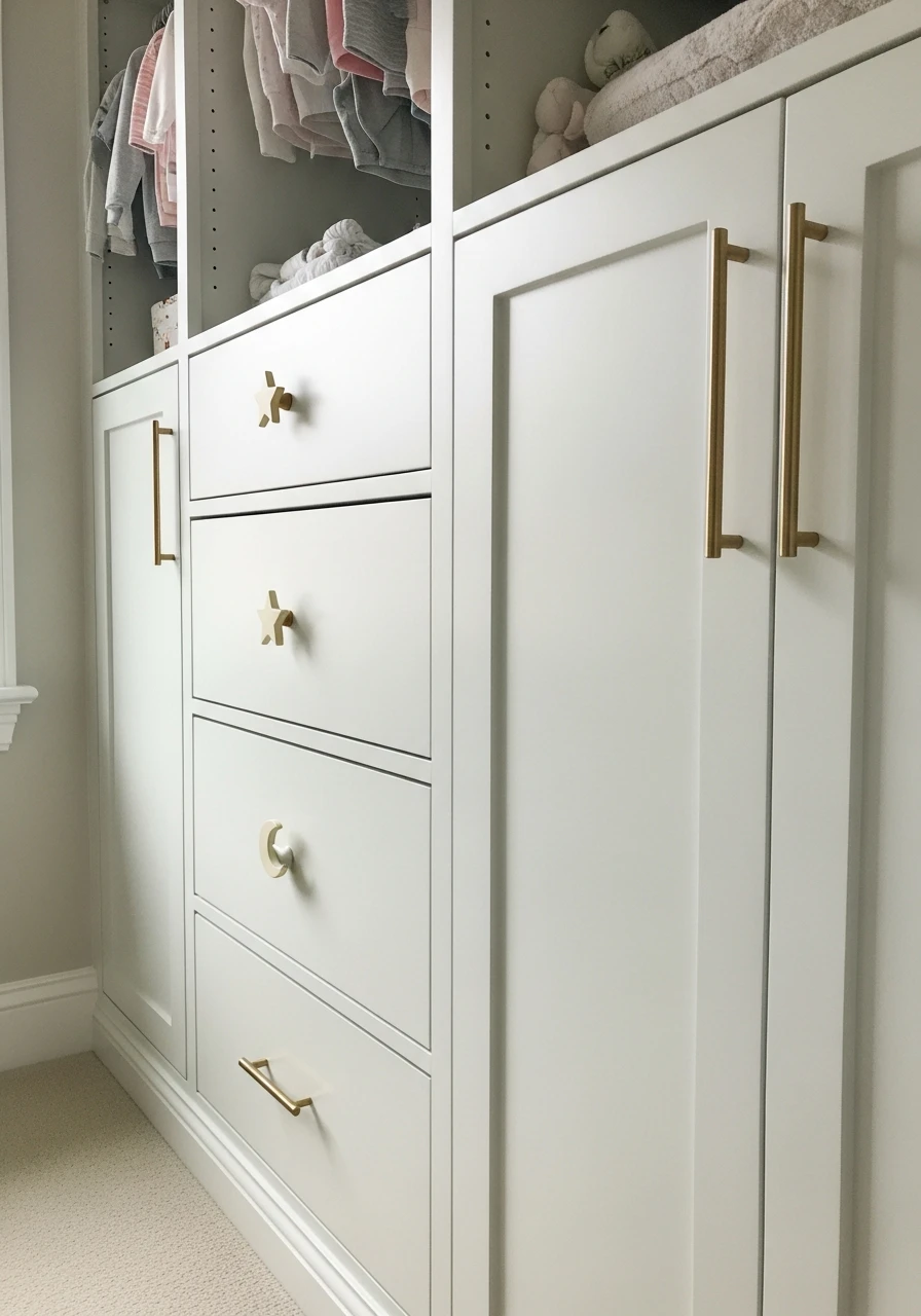 Swap Out Hardware - 30 Genius Nursery Closet Ideas That Look High-End On A Budget