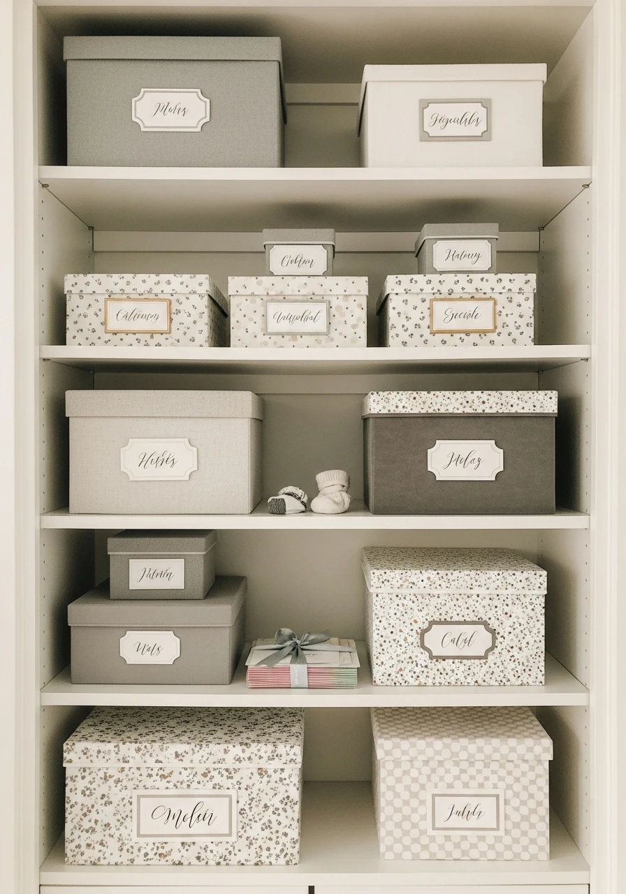 Box Up Keepsakes - 30 Genius Nursery Closet Ideas That Look High-End On A Budget
