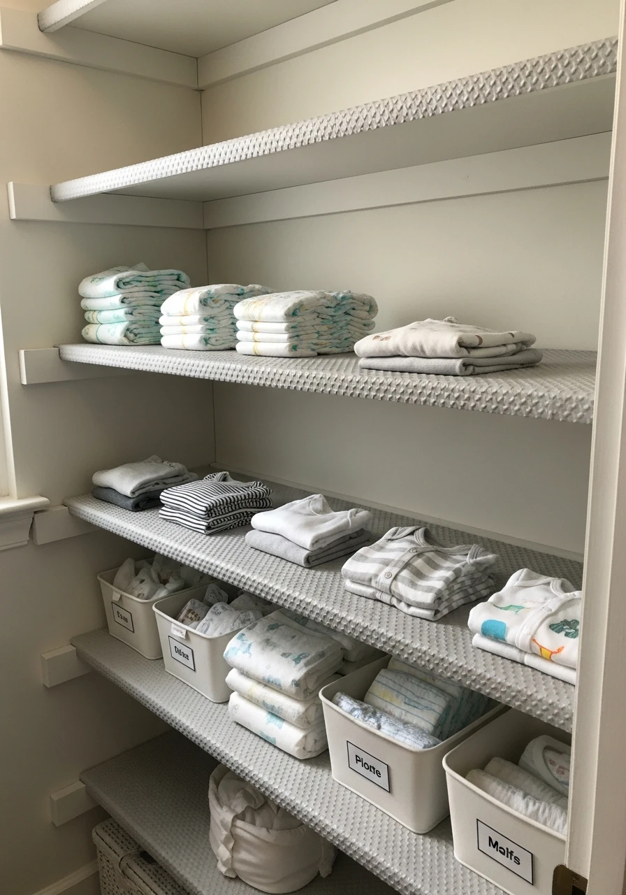 Protect Your Shelves - 30 Genius Nursery Closet Ideas That Look High-End On A Budget