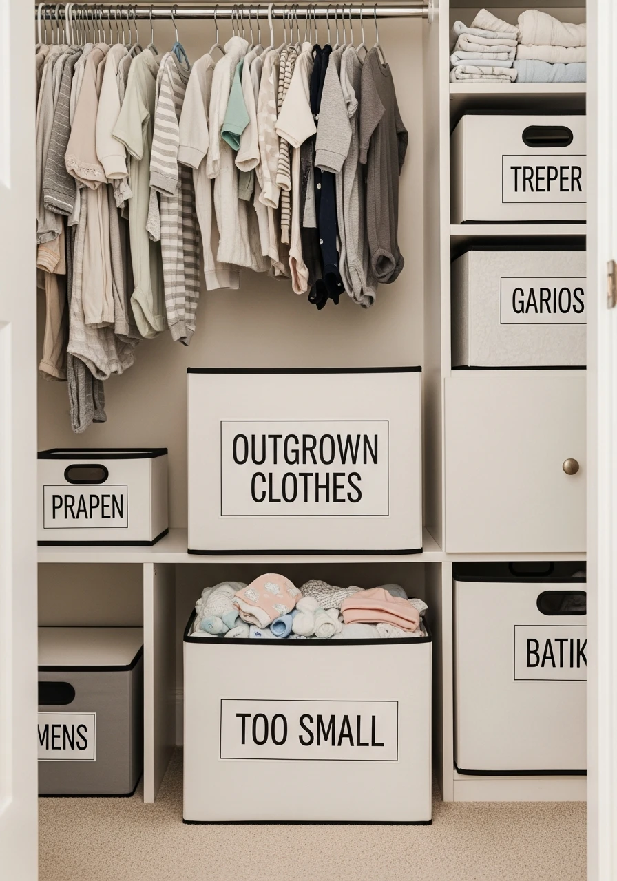 Outgrown Clothes Storage - 30 Genius Ideas for Nursery Closet Organization