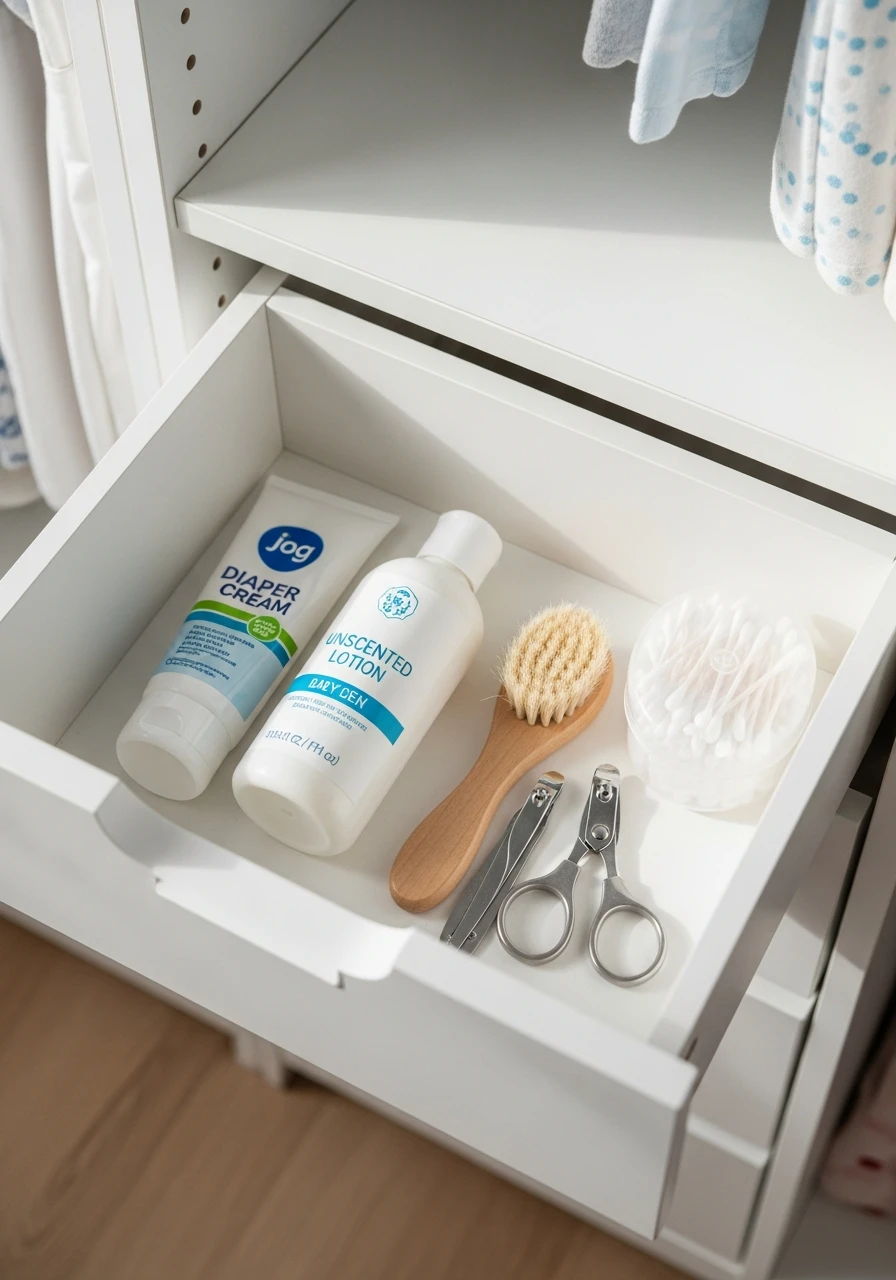 Drawer for Grooming Items - 30 Genius Ideas for Nursery Closet Organization