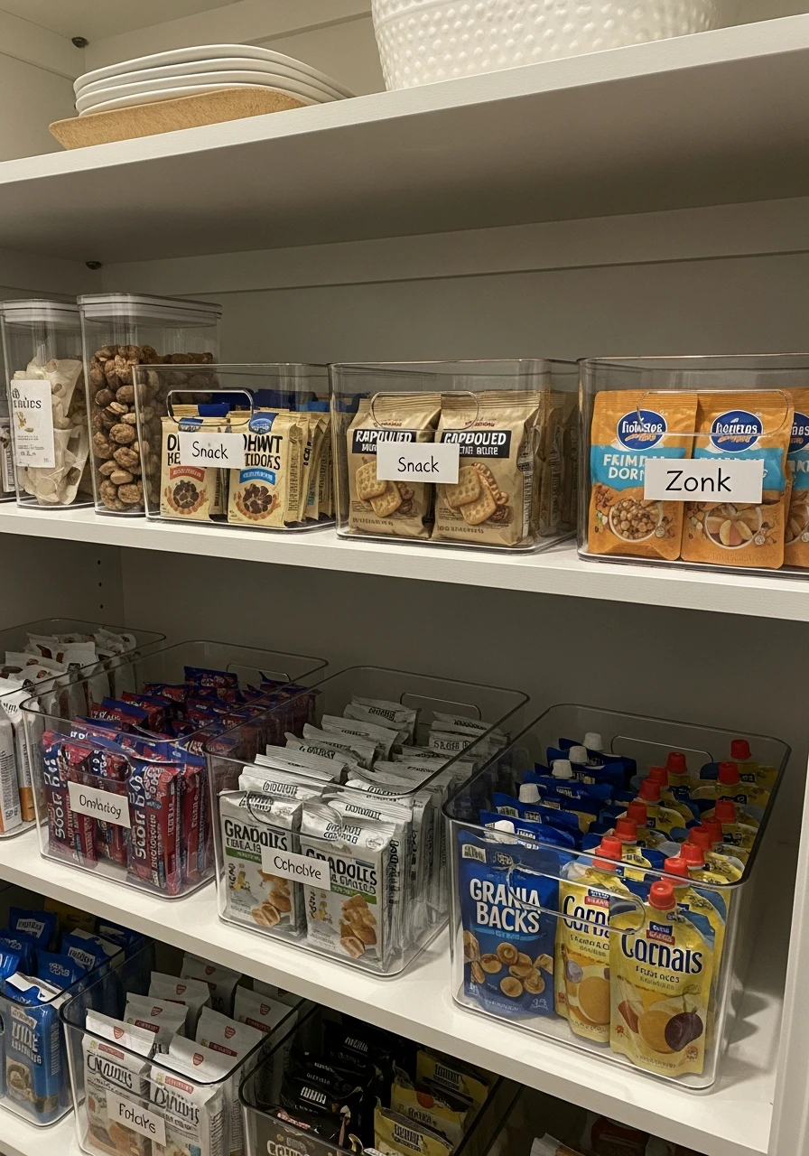 Dedicated Snack Station - 50 Brilliant Pantry Organization Ideas for a Perfect Kitchen