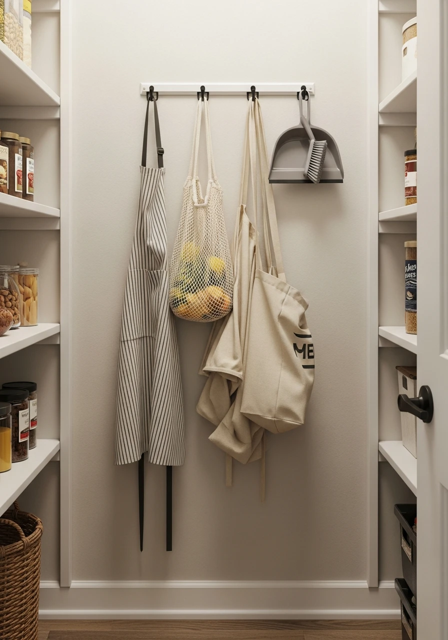 Wall Hook Organization - 50 Brilliant Pantry Organization Ideas for a Perfect Kitchen