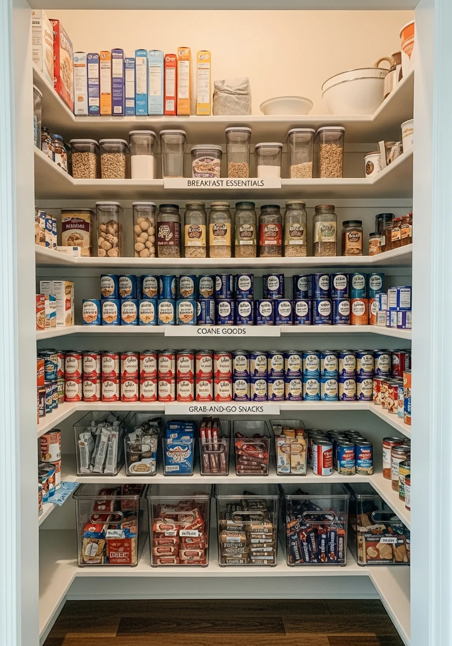 Categorize Pantry Zones - 50 Brilliant Pantry Organization Ideas for a Perfect Kitchen