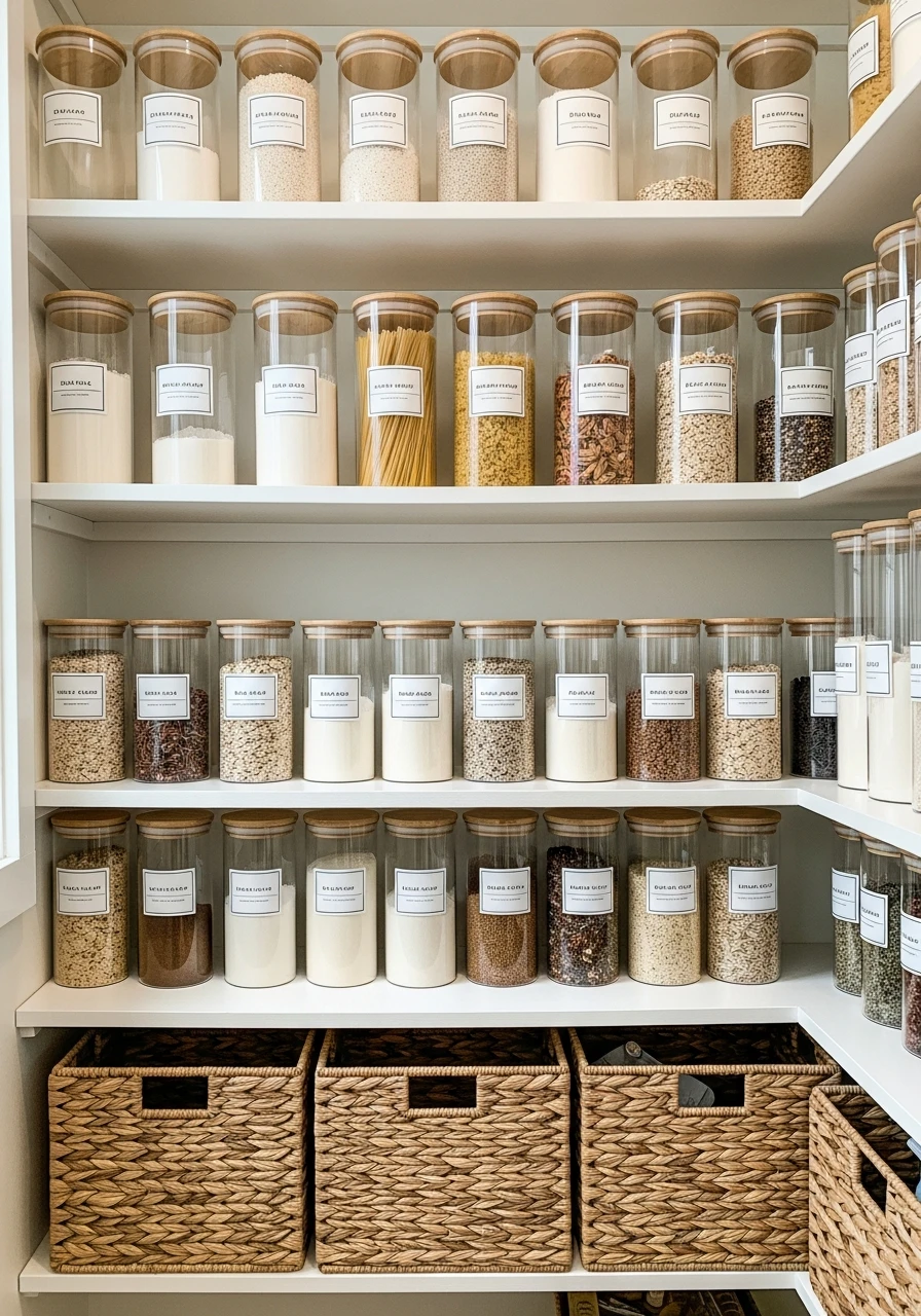 Matching Aesthetic Styling - 50 Brilliant Pantry Organization Ideas for a Perfect Kitchen