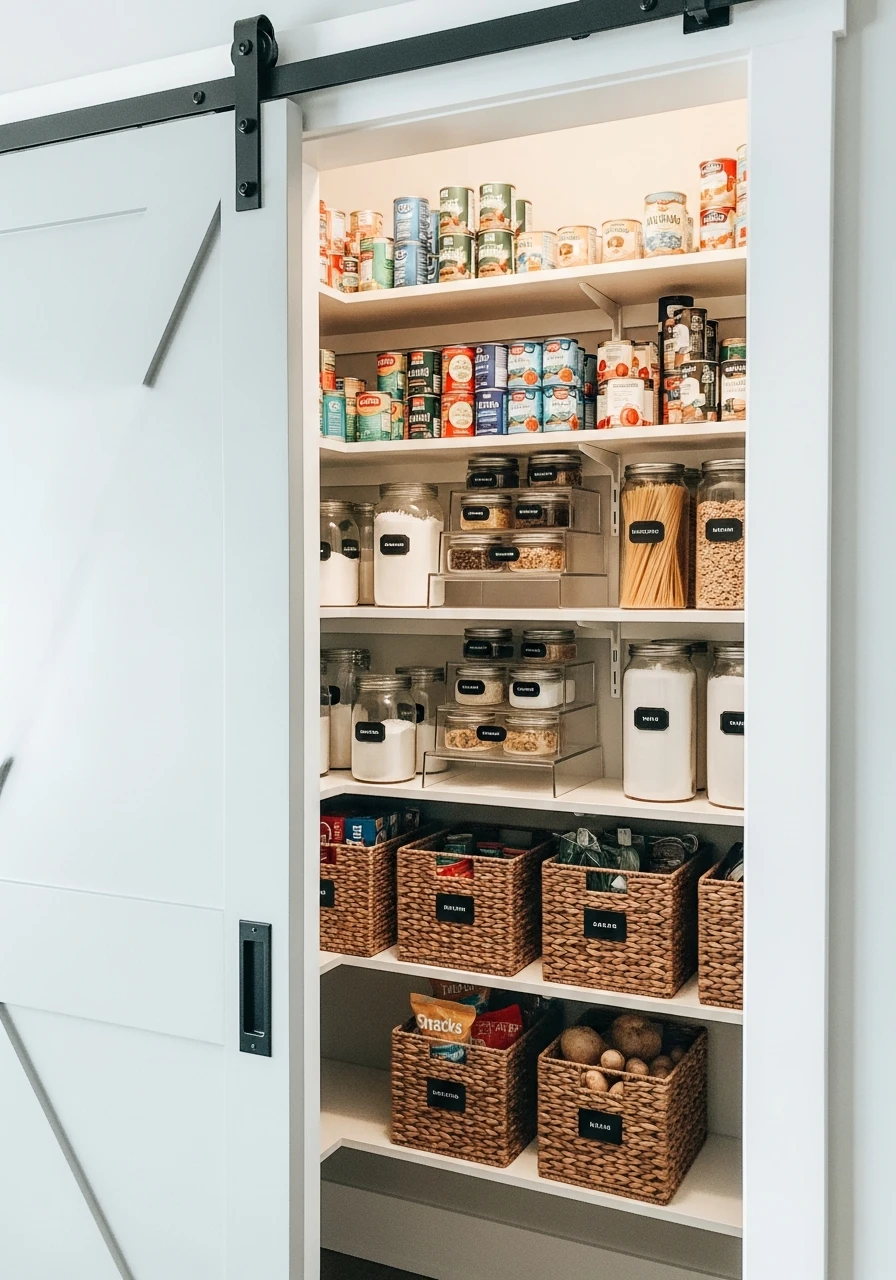 Sliding Pantry Doors - 50 Brilliant Pantry Organization Ideas for a Perfect Kitchen